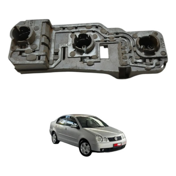 Circuito Soquete Lanterna Esquerda Polo 2004 2005 Esquerdo/motorista Prateado