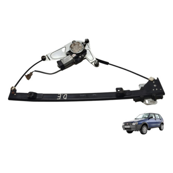 Máquina Vidro Dianteira Esquerda Uno 2008 A 2010