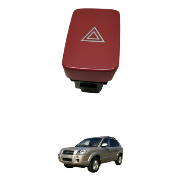Botão Pisca Alerta Tucson 2009 2010 2011 Vermelho