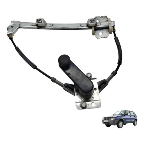 Máquina Vidro Manual Traseira Direita Uno 2008 A 2010