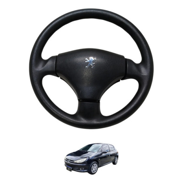 Volante Direção Peugeot 206 2008 2009 Preto