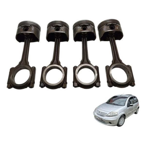 Jogo Pistão Biela Std Citroen C3 1.4 Gasolina 2004 A 2008