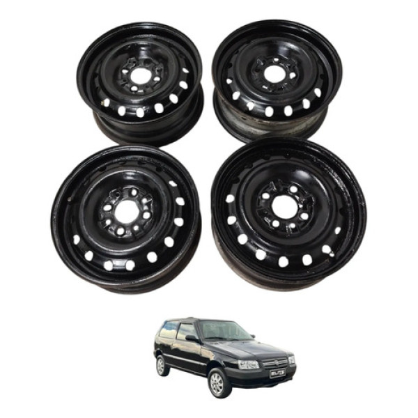 Jogo Roda 13 Fiorino Uno 2010 2011 2012 Preto