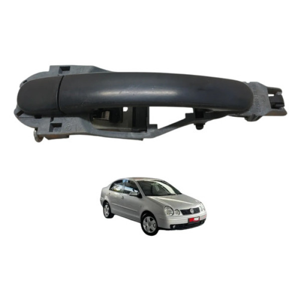Maçaneta Externa Traseira Esquerda Polo 2004 2005 Preto Traseira