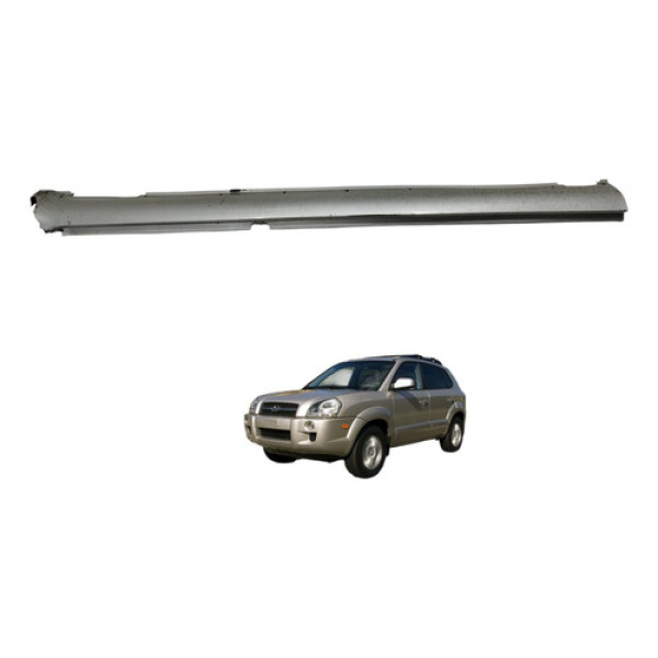 Spoiler Soleira Esquerdo Tucson 2009 2010 2011 Prateado