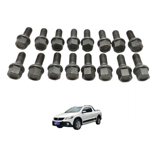 Jogo 16 Parafuso Roda Saveiro Cross 2012 2013