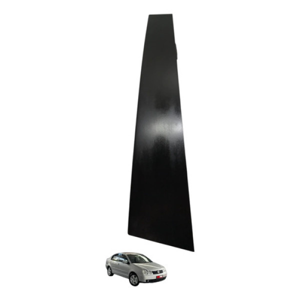 Moldura Coluna Porta Dianteira Direita Polo 2004 2005 Preto