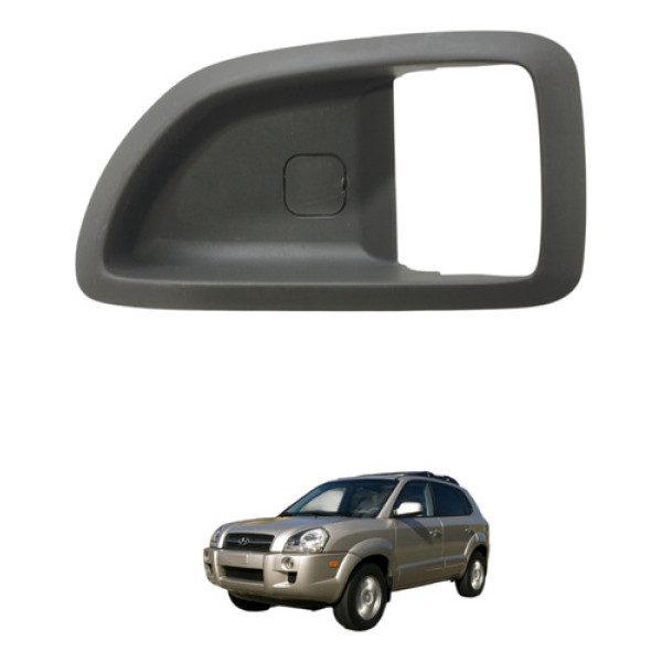 Acabamento Maçaneta Traseira Esquerda Tucson 2009 2010 Cinza Traseira