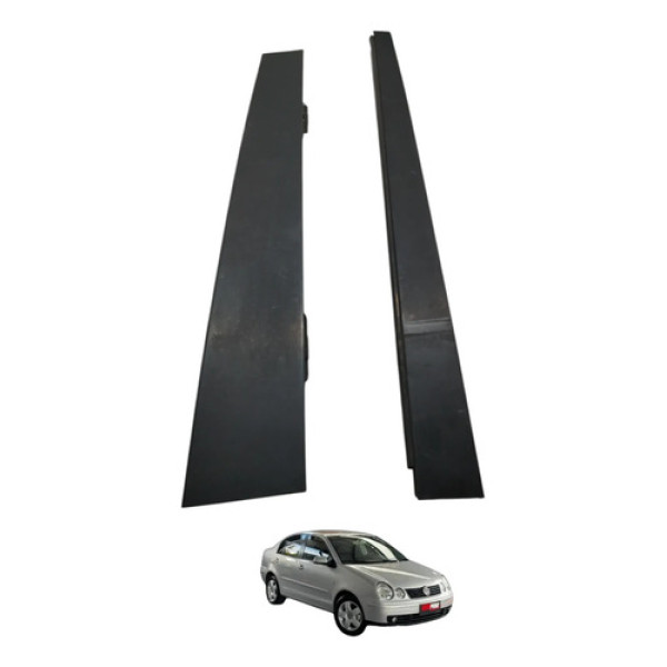 Guia Vidro Porta Traseira Esquerda Polo 2004 2005 Preto