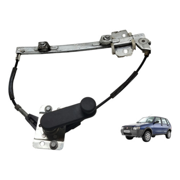 Máquina Vidro Manual Traseira Esquerda Uno 2008 A 2010
