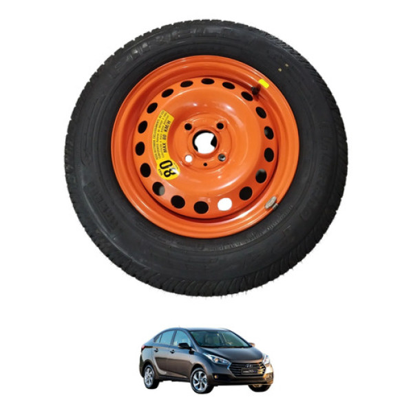 Roda Estepe Aro 14 Hb20 2017 2018 Laranja-escuro