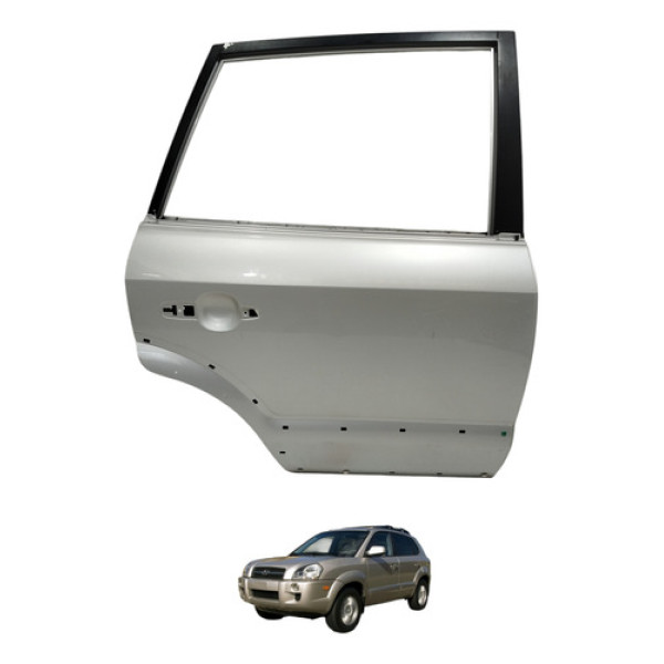 Porta Traseira Direita Tucson 2009 2010 2011 Traseira Direita Prateado