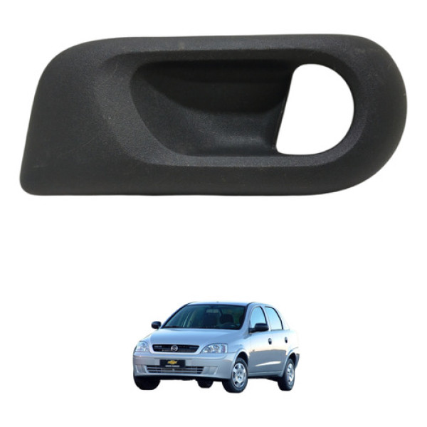 Moldura Maçaneta Traseira Direita Corsa 2004 2005 Preto Traseira