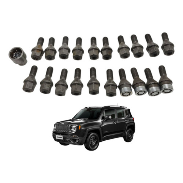 Jogo Parafuso Roda Segredo Jeep Renegade 1.8 2017 2018