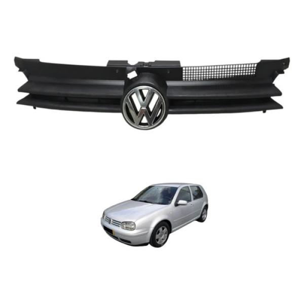 Grade Parachoque Dianteiro Golf 2001 2002 Preto