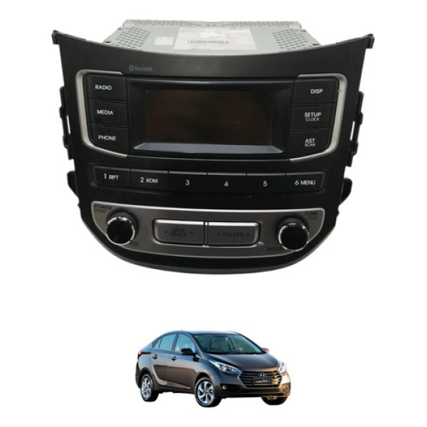 Rádio Multimídia Hyundai Hb20 2017 2018 Preto