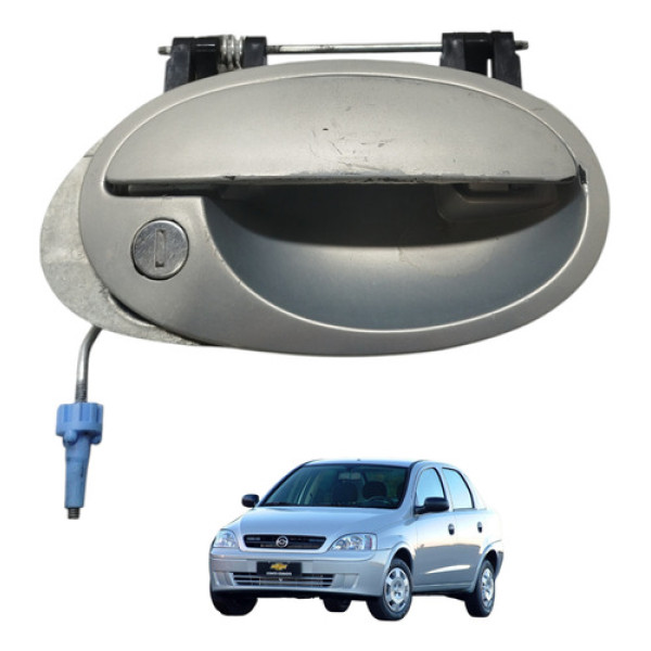 Maçaneta Externa Dianteira Direita Corsa 2004 2005 Prateado Dianteira