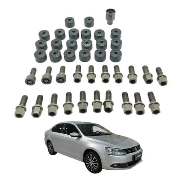 Jogo Parafuso Roda Segredo Jetta Tsi 2011 2012 2013 Vw