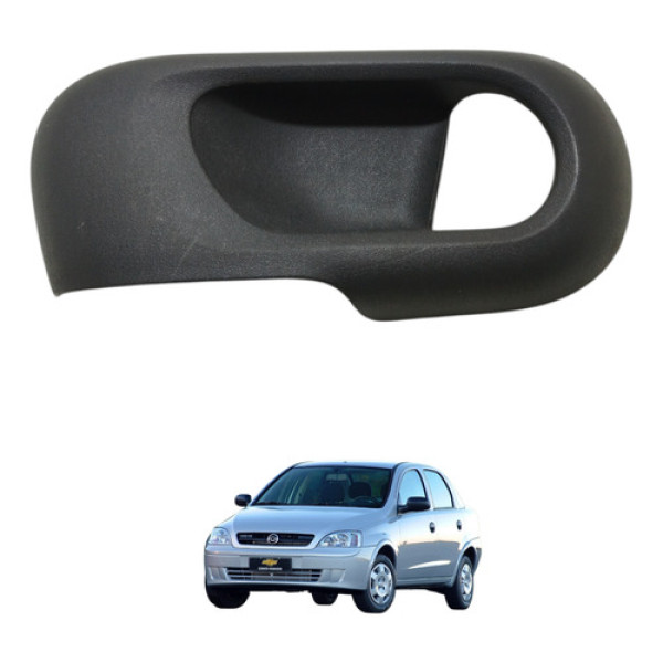Moldura Maçaneta Interna Dianteira Direita Corsa 2004 2005 Preto