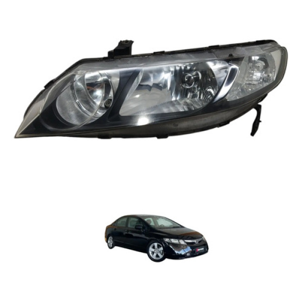 Farol Esquerdo Civic 2008 2009 Esquerdo/motorista
