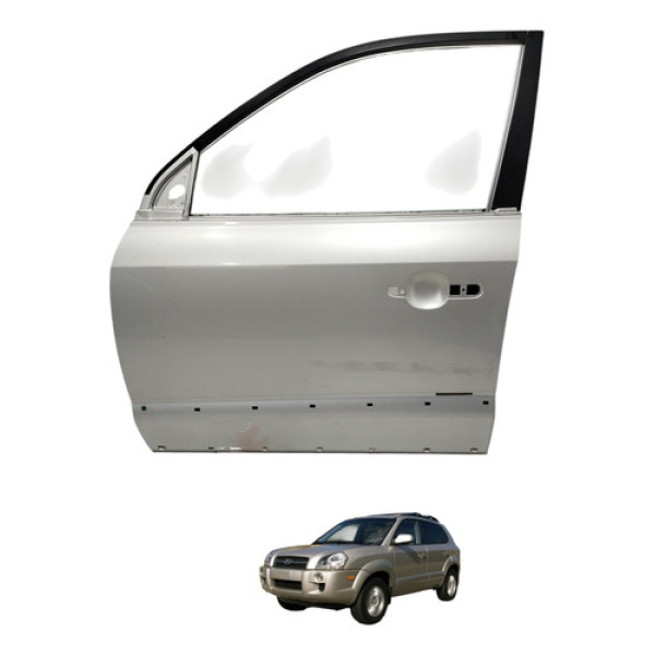 Porta Dianteira Esquerda Tucson 2009 2010 2011 Dianteira Esquerdo Prateado
