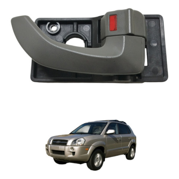 Maçaneta Interna Porta Traseira Direita Tucson 2010 2011 Cinza-escuro Traseira