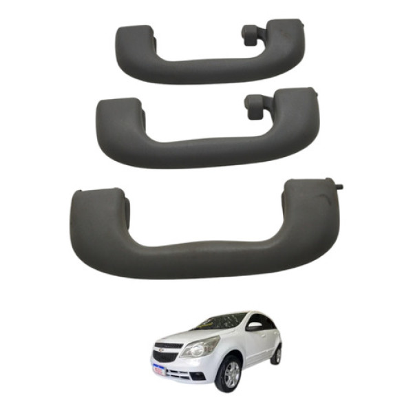 Jogo Alça Puxador Teto Pqp Agile 2010 2011 2012 2013 Gm