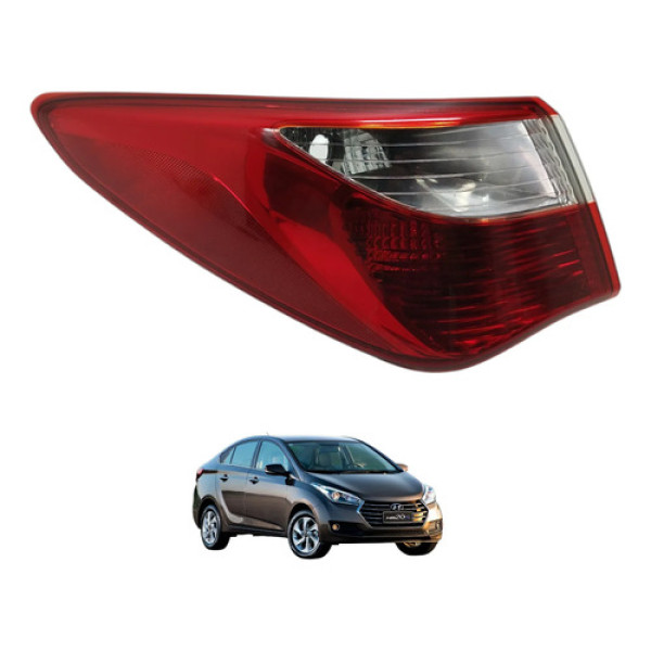 Lanterna Esquerda Hb20 Sedan 2017 2018 Esquerdo/motorista Vermelho