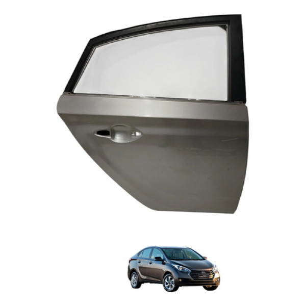 Porta Traseira Direita Hyundai Hb20 2017 2018 Traseira Direita Prateado