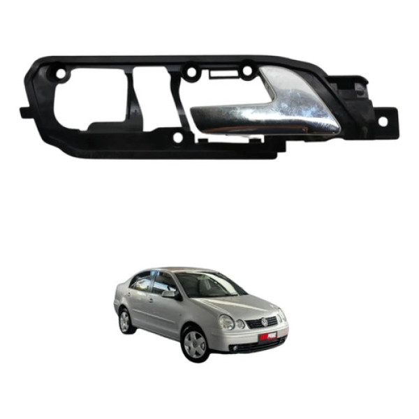 Maçaneta Interna Dianteira Direita Polo 2004 2005 Preto