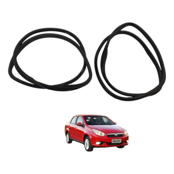 Par Borracha Vedação Porta Traseira Grand Siena 2013