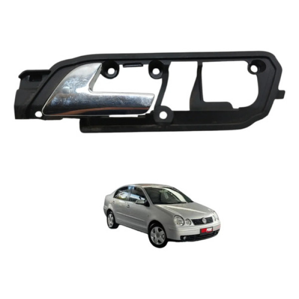 Maçaneta Interna Dianteira Esquerda Polo 2004 2005 Prateado