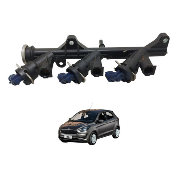 Flauta Bico Injetor Ford Ka 1.0 3c 2017 2018 2019