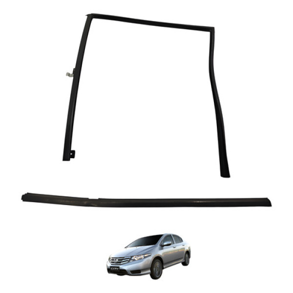 Pestana Vidro Traseiro Direito Honda City 2013 2014