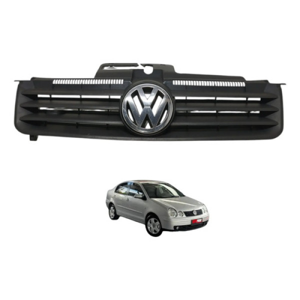 Grade Parachoque Dianteiro Polo 2004 2005 Preto
