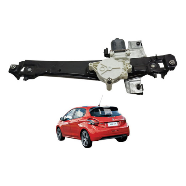 Máquina Vidro Traseiro Esquerdo Peugeot 208 2014 2015