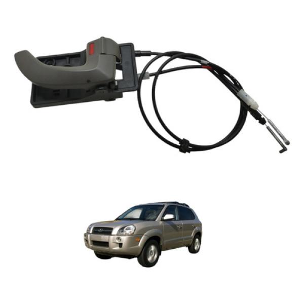 Maçaneta Interna Dianteira Direita Tucson 2009 2010 2011 Cinza-escuro Dianteira