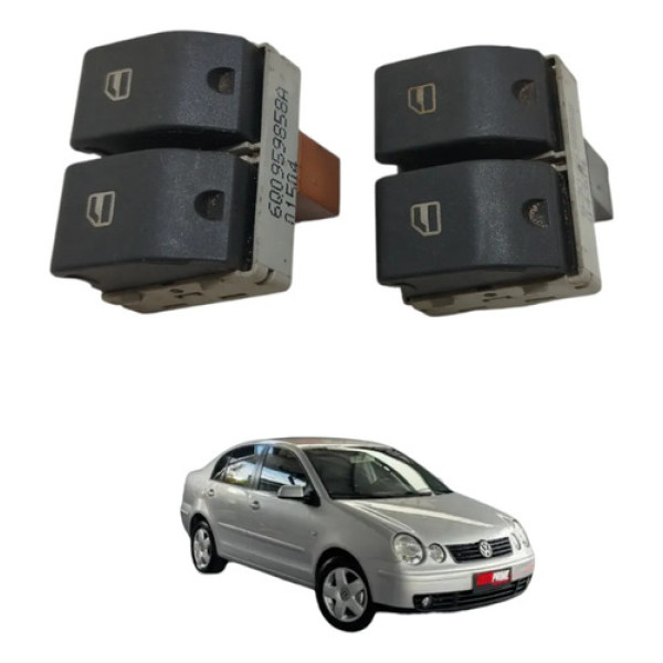 Botão Vidro Elétrico Dianteiro Esquerdo Polo 2004 2005