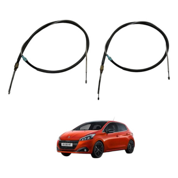 Par Cabo Freio Mão Peugeot 208 2014 2015