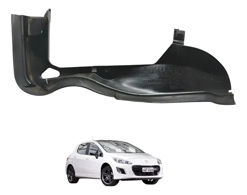 Moldura Churrasqueira Direita Peugeot 308 2014 2015 Preto